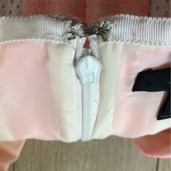 J. Crew Neon Orange Lace Detailed Mini Dress Size 2 - Picture 7 of 14